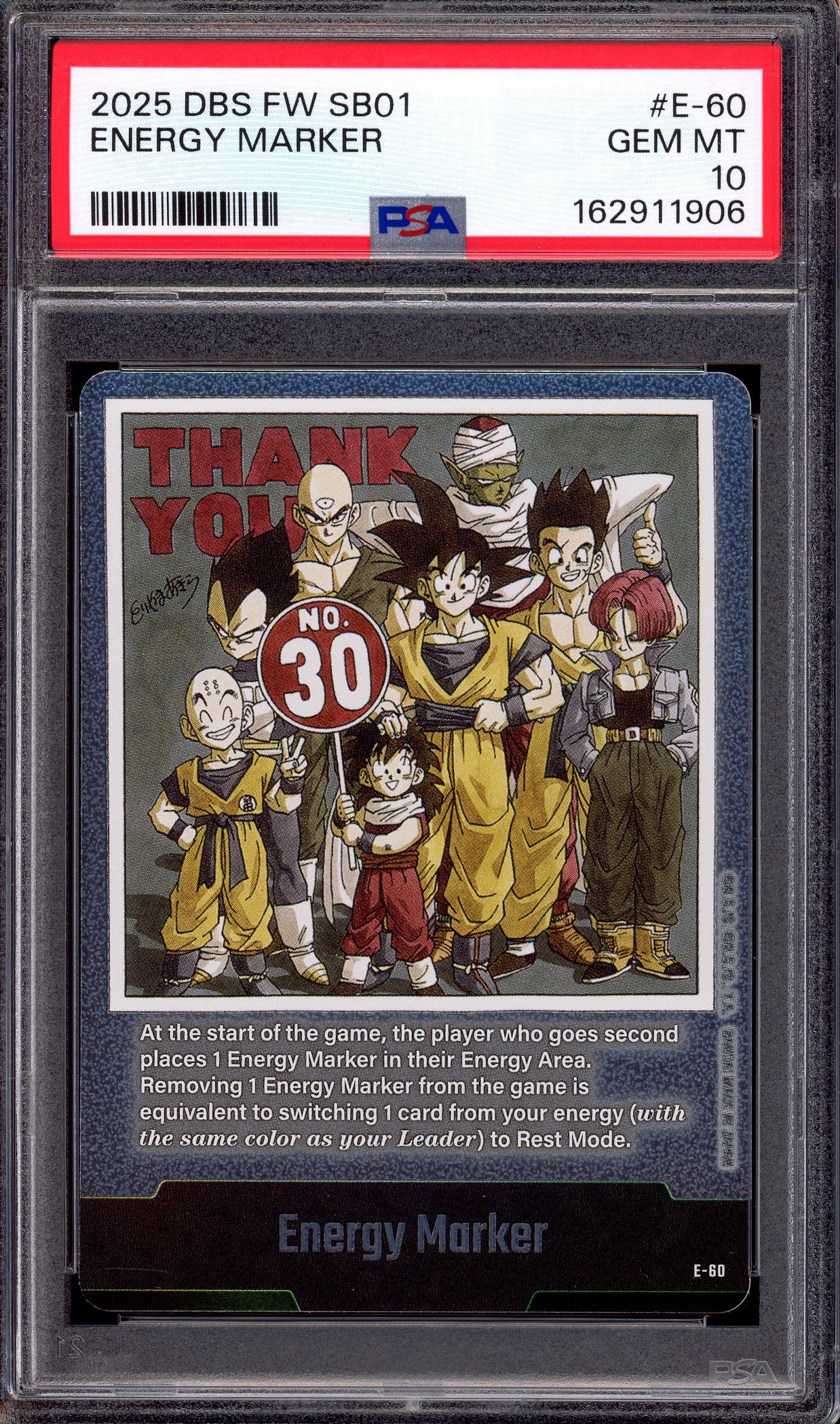 2025 Dragon Ball Super Fusion World Manga Booster 01 Energy Marker #E-60 PSA 10 GEM MINT