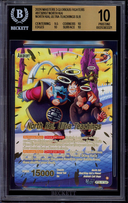 2026 Dragon Ball Super Masters Special Leader Rare North Kai, Ultra Teachings #BT30-107 BGS 10 PRISTINE