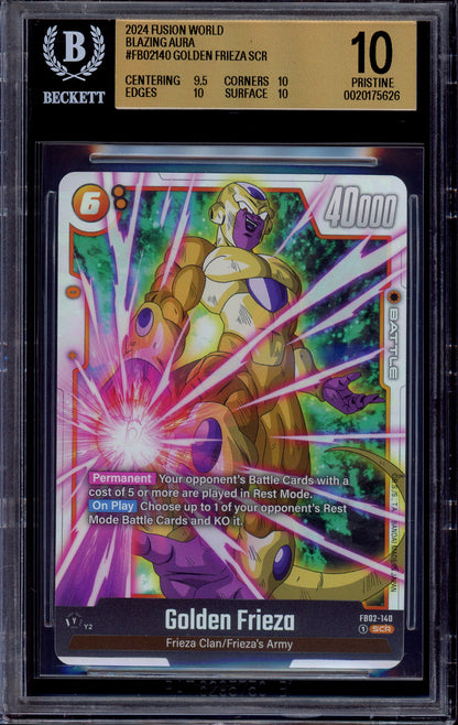 2024 Dragon Ball Super Fusion World Secret Rare Golden Frieza #FB02-140 BGS 10 PRISTINE