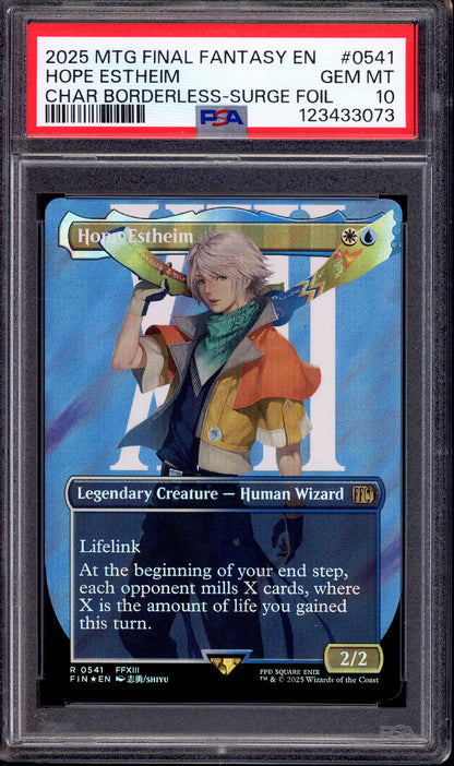 2025 Magic The Gathering Final Fantasy Character Borderless Hope Estheim Surge Foil #0541 PSA 10 GEM MINT