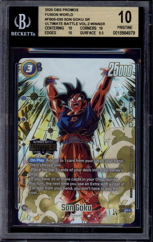 2025 Dragon Ball Super Fusion World Ultimate Battle Volume 2 Winner Son Goku #FB05-030 BGS 10 PRISTINE