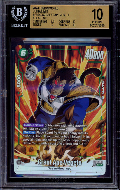 2024 Dragon Ball Super Fusion World Alternate Art Greap Ape Vegeta #FB04-052 BGS 10 PRISTINE