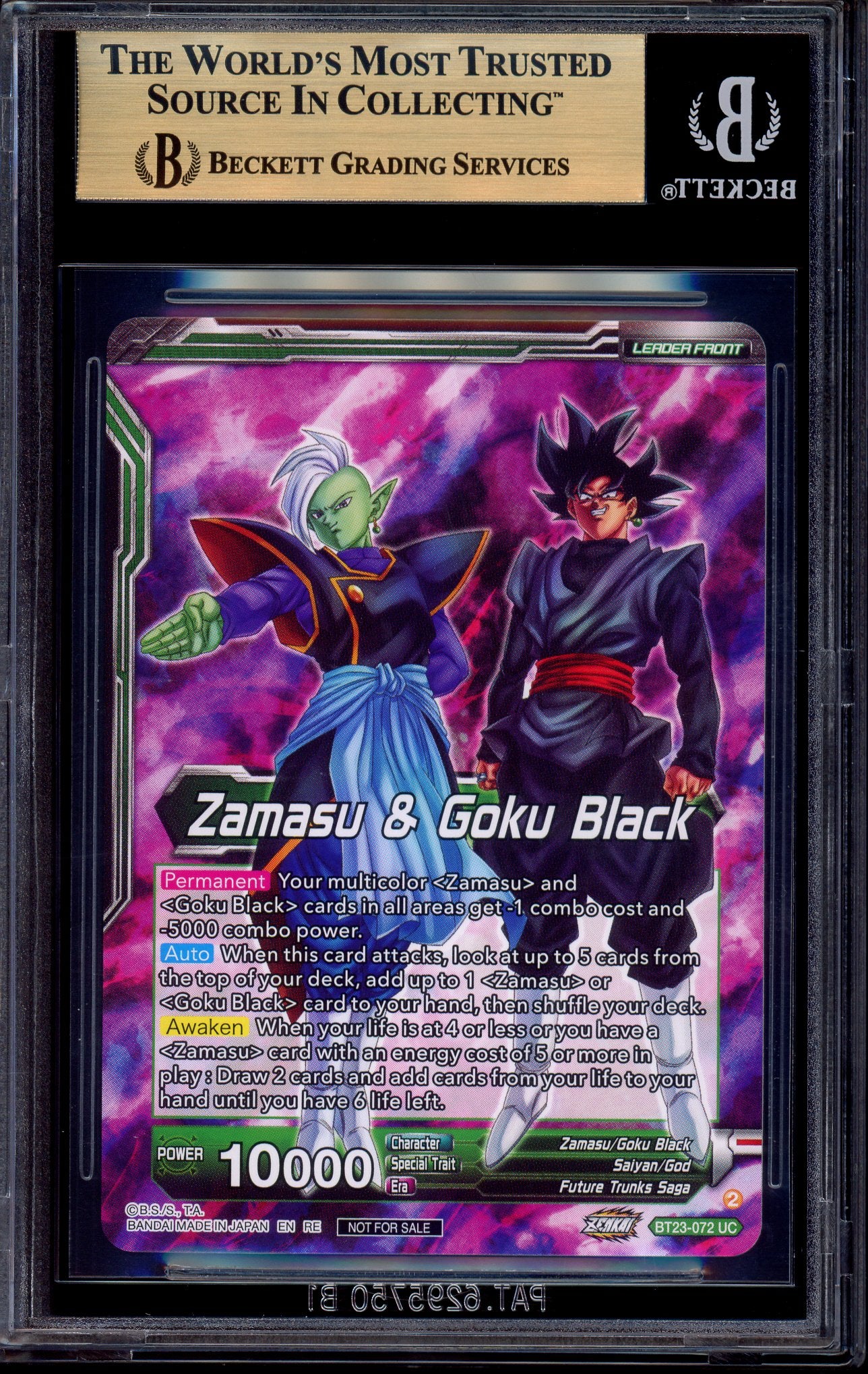 2023 Dragon Ball Super Zenkai 06 Leader Set Zamasu & SS Rose Goku Black, Humanity's Destruction BGS 10 PRISTINE