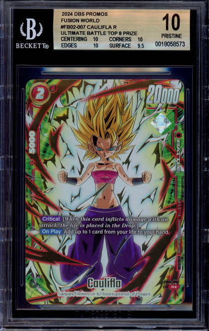 2024 Dragon Ball Super Fusion World Ultimate Battle Top Prize Caulifla #FB02-007 BGS 10 PRISTINE