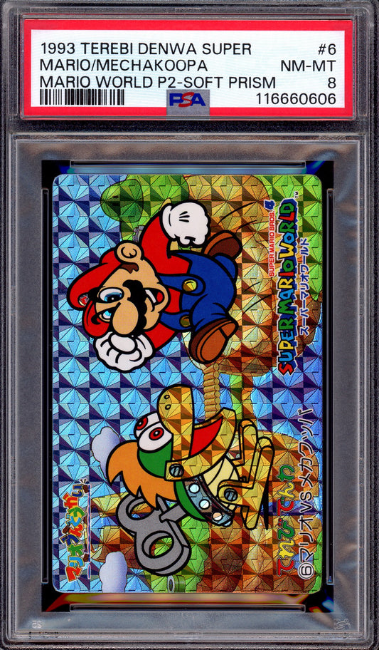 1993 Terebi Denwa Super Mario World Part 2 Soft Prism Mario/Mechakoopa #6 PSA 8 NM-MT