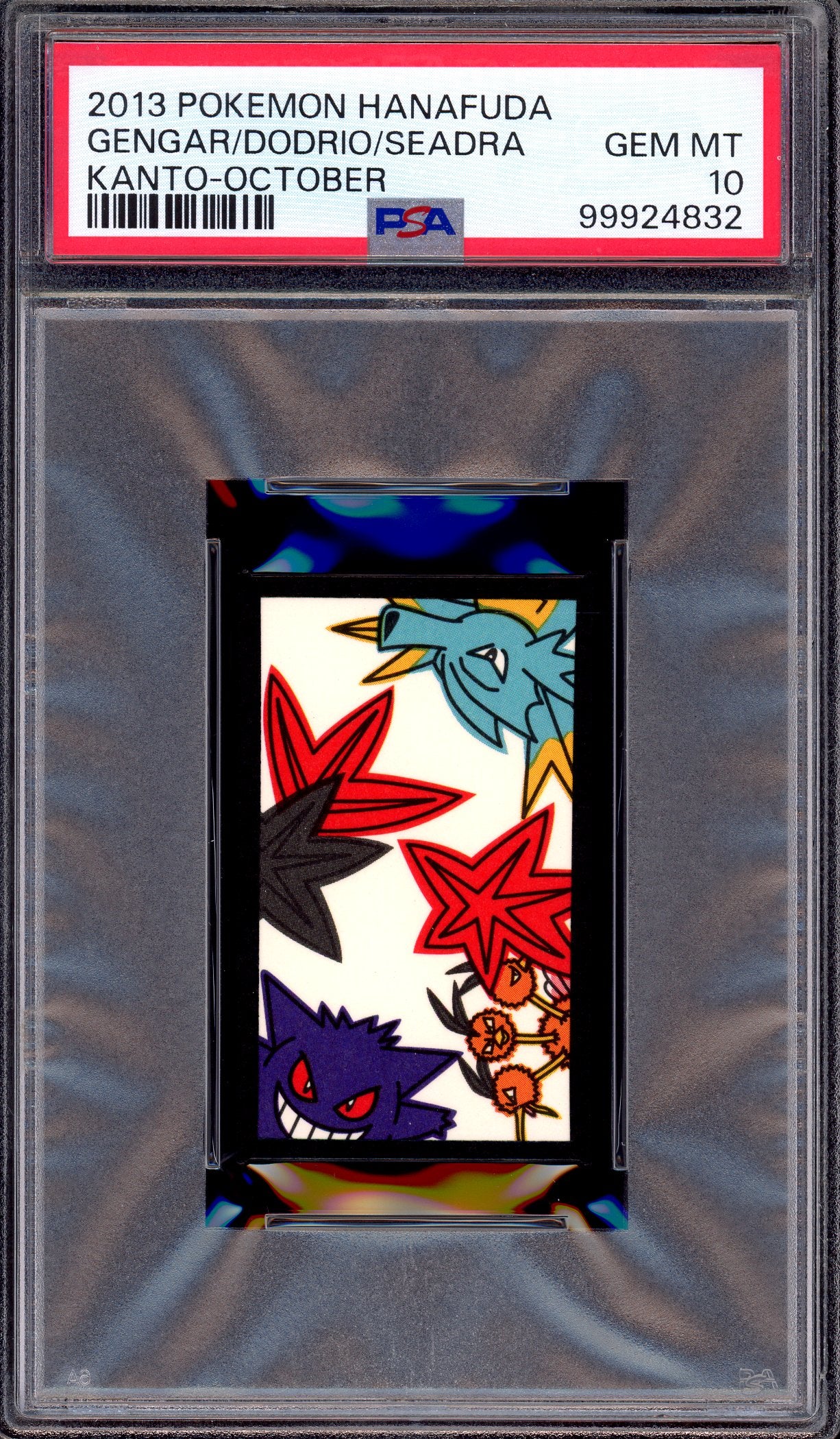 2013 Pokémon Hanafuda Kanto-October Gengar/Dodrio/Seadra PSA 10 GEM MINT