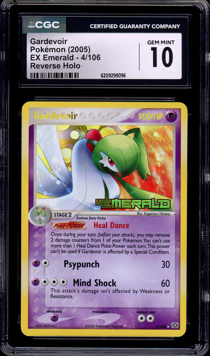 2005 Pokémon EX Emerald Gardevoir-Reverse Holo #4 CGC 10 GEM MINT