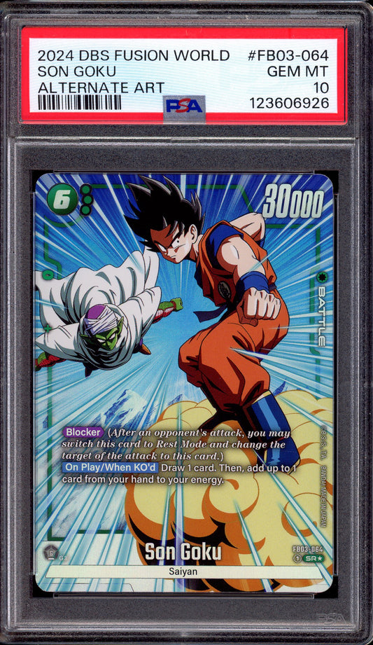 2024 Dragon Ball Super Fusion World Alternate Art Son Goku #FB03-064 PSA 10 GEM MINT