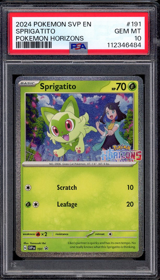 2024 Pokémon S&V BSP Pokemon Horizons Sprigatito #191 PSA 10 GEM MINT