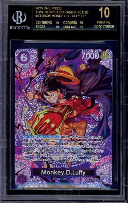 2026 One Piece OP15-EB04 Special Alternate Art Monkey D Luffy #005 BGS 10 BLACK LABEL