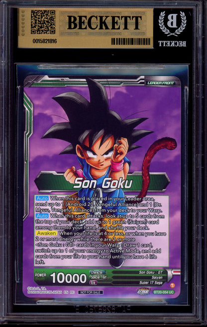 2023 Dragon Ball Super World Championship Zenkai 03 Leader Set SS4 Son Goku, Betting It All #BT20-054 BGS 10 PRISTINE