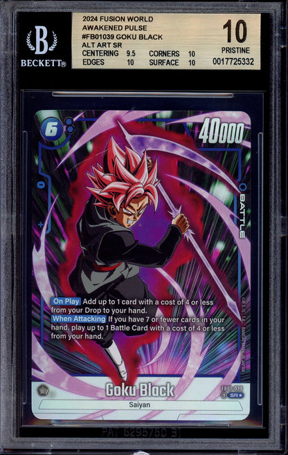 2024 Dragon Ball Super Fusion World Alternate Art Goku Black #FB01-039 BGS 10 PRISTINE