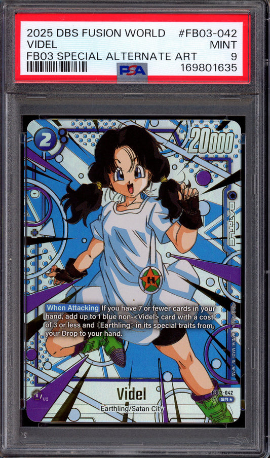 2025 Dragon Ball Super Fusion World FB03 Special Alternate Art Videl #FB03-042 PSA 9 MINT