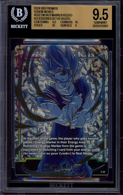 2024 Dragon Ball Super Fusion World Accessories Set 02 Vegito Energy Marker #E-02 BGS 9.5 GEM MINT