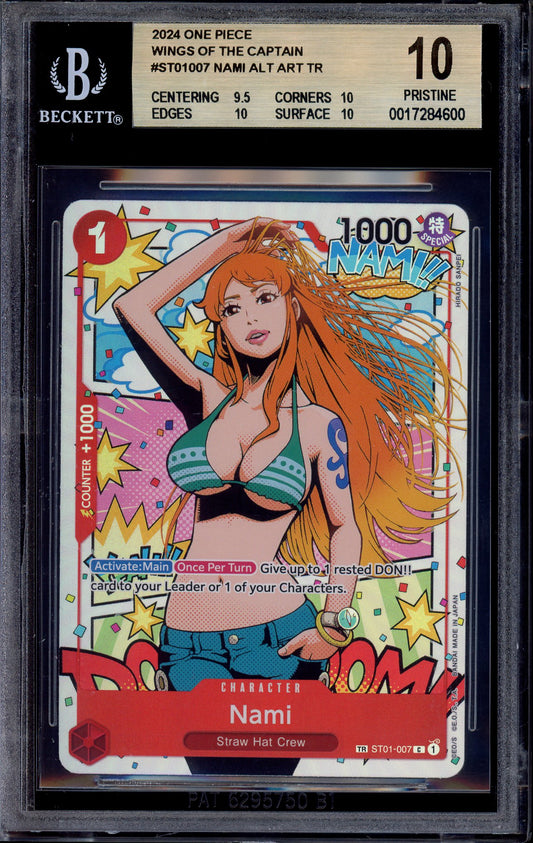 2024 One Piece OP06 Treasure Rare Nami #007 BGS 10 PRISTINE