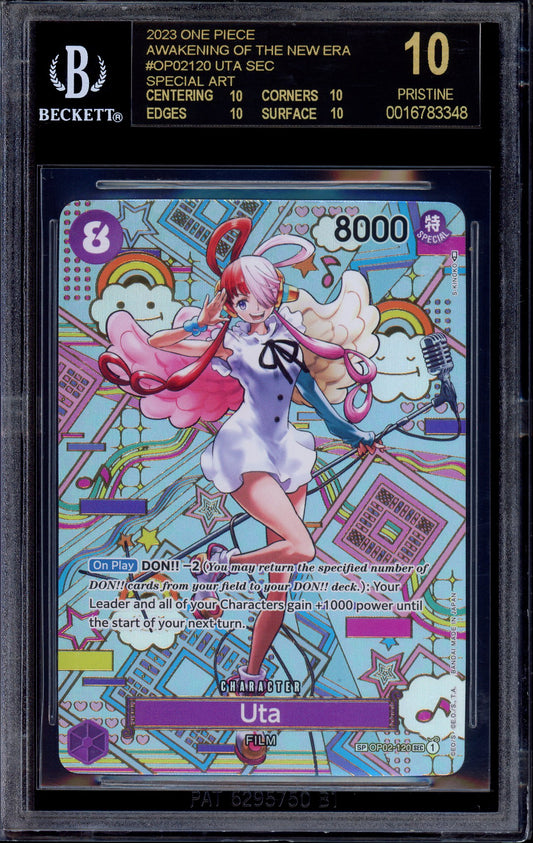 2023 One Piece OP05 Special Alternate Art Uta #120 BGS 10 BLACK LABEL