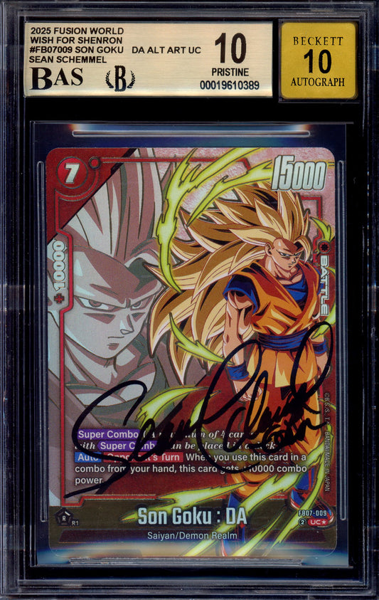2025 Dragon Ball Super Fusion World Alternate Art Son Goku DA #FB07-009 Autograph Sean Schemmel BGS 10 PRISTINE
