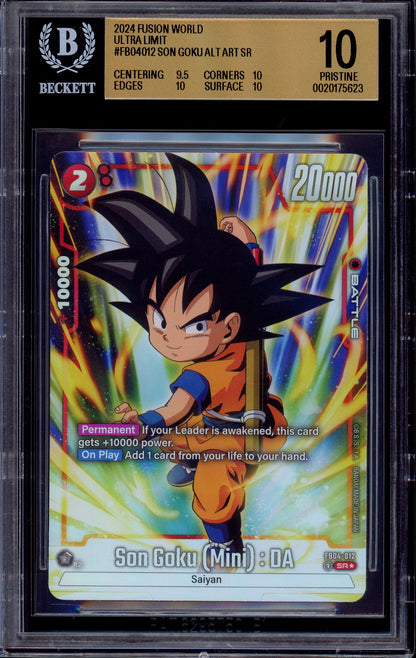 2024 Dragon Ball Super Fusion World Alternate Art Son Goku (Mini) DA #FB04-012 BGS 10 PRISTINE