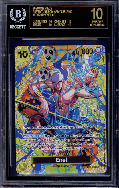 2026 One Piece OP15-EB04 Special Alternate Art Enel #052 BGS 10 BLACK LABEL