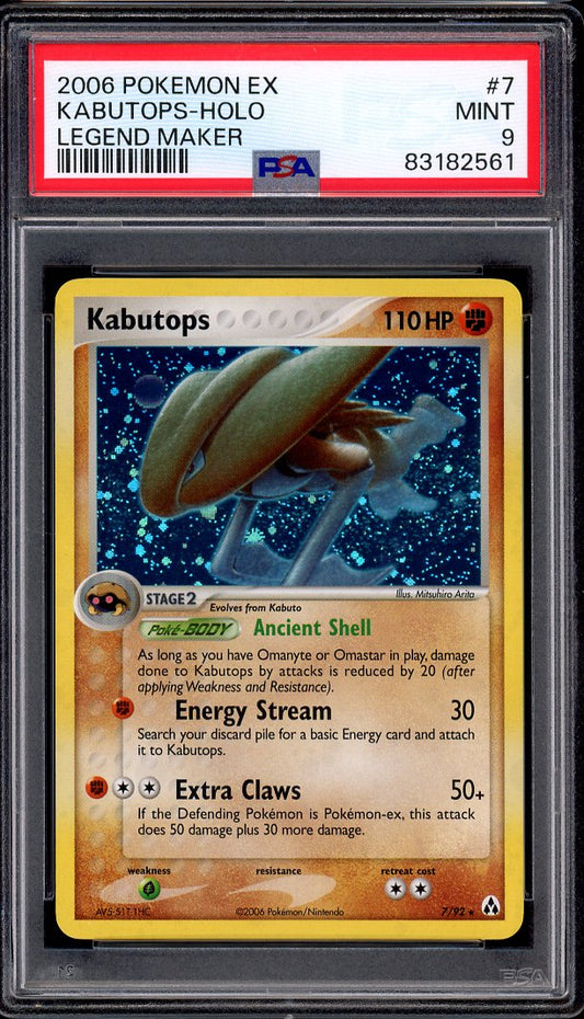 2006 Pokémon EX Legend Maker Kabutops-Holo #7 PSA 9 MINT