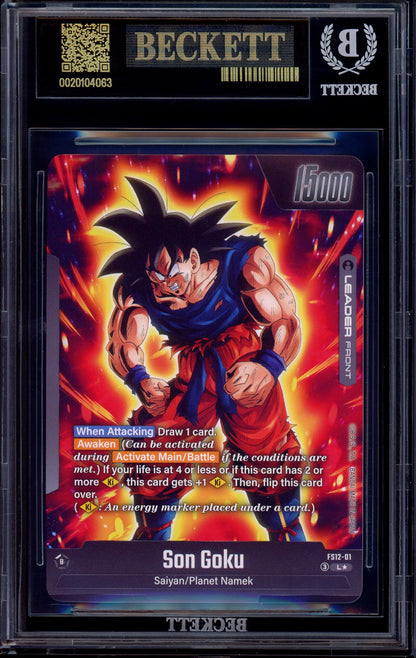 2026 Dragon Ball Super Fusion World Starter Deck EX The Beat of Ki Son Goku #FS12-01 BGS 10 BLACK LABEL