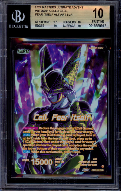 2024 Dragon Ball Super Masters Cell, Fear Itself SLR #BT26-091 BGS 10 PRISTINE