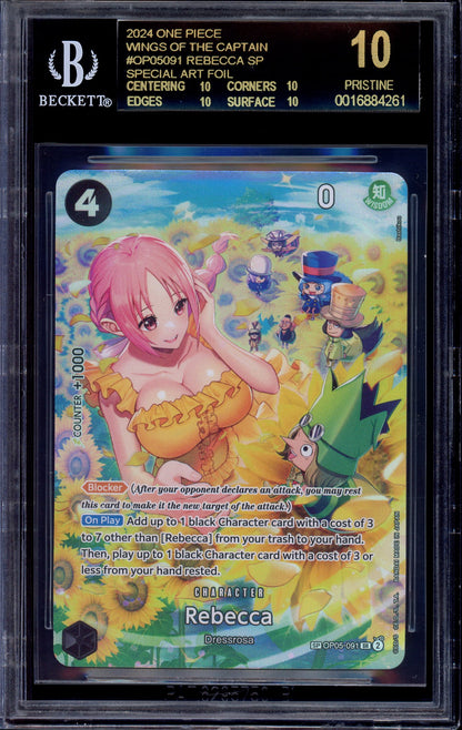 2024 One Piece OP06 Special Alternate Art Rebecca #91 BGS 10 BLACK LABEL