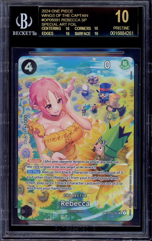 2024 One Piece OP06 Special Alternate Art Rebecca #91 BGS 10 BLACK LABEL