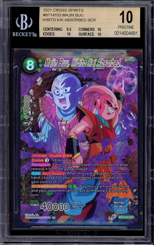 2021 Dragon Ball Super Majin Buu, Kibito Kai Absorbed SCR #BT14-153 BGS 10 PRISTINE