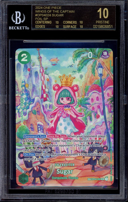 2024 One Piece OP06 Special Alternate Art Sugar #024 BGS 10 BLACK LABEL