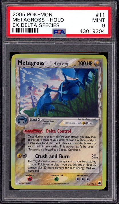 2005 Pokémon EX Delta Species Metagross-Holo #11 PSA 9 MINT