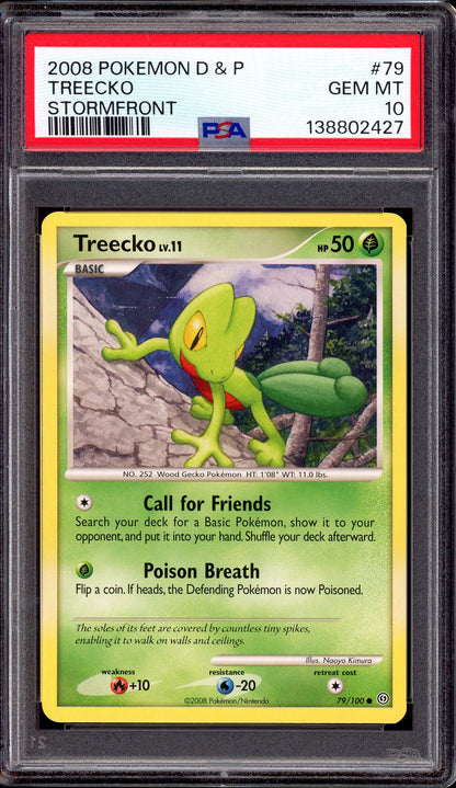 2008 Pokémon Diamond & Pearl Stormfront Treecko #79 PSA 10 GEM MINT