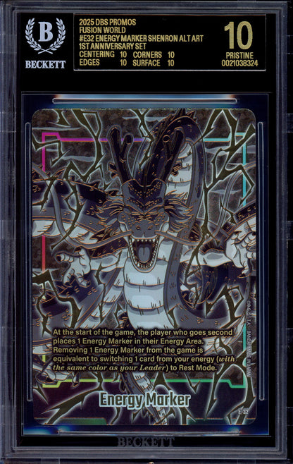 2025 Dragon Ball Super Fusion World 1st Anniversary Set Energy Marker #E-32 BGS 10 BLACK LABEL
