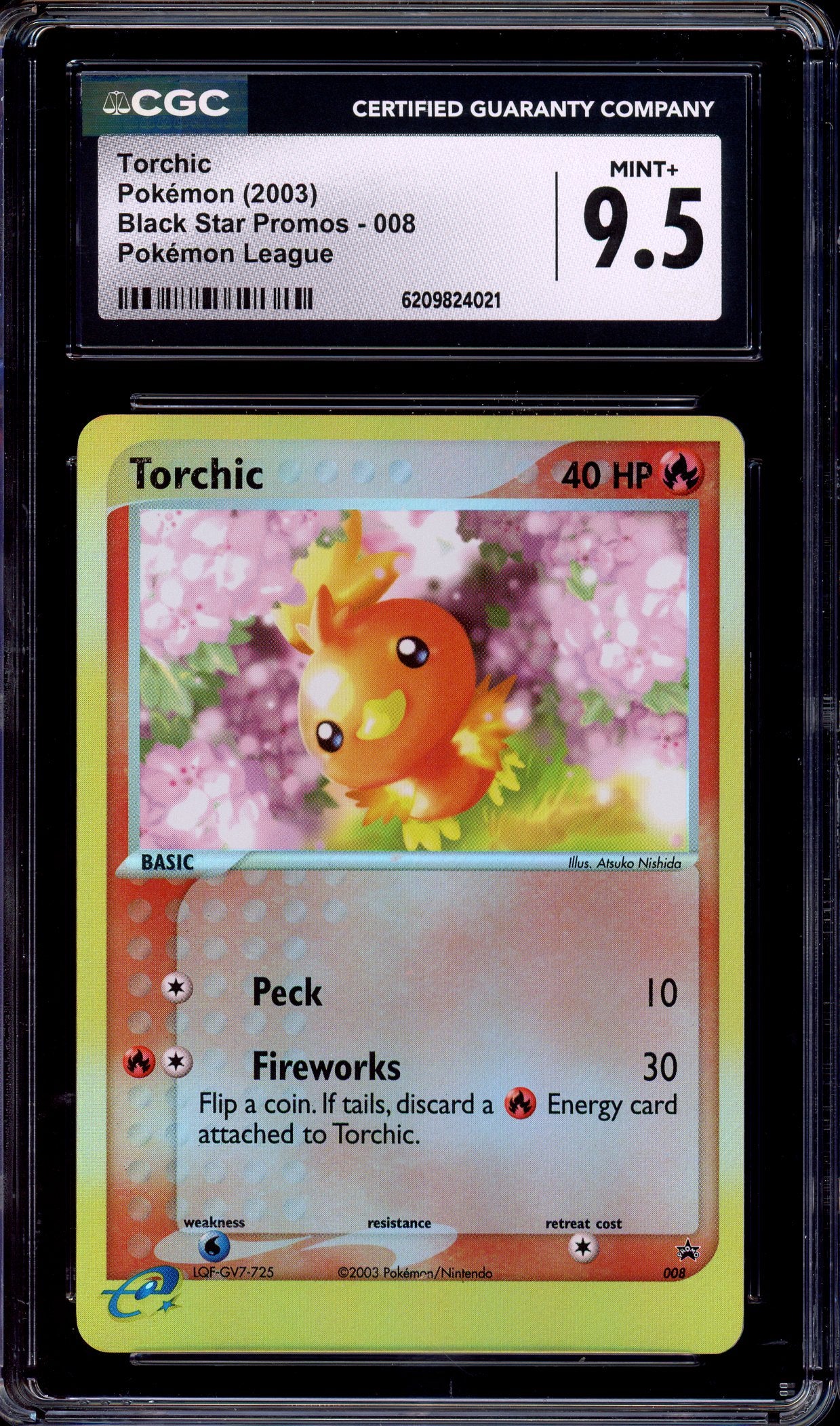 2003 Pokémon Black Star Promo Torchic-Reverse Holo #008 CGC 9.5 MINT+