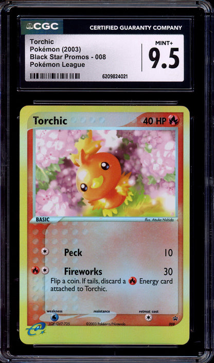 2003 Pokémon Black Star Promo Torchic-Reverse Holo #008 CGC 9.5 MINT+