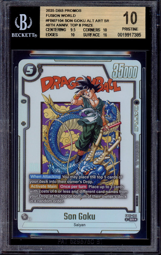 2025 Dragon Ball Super Fusion World 40th Anniversary Event V2 Top 8 Son Goku #FB07-104 BGS 10 PRISTINE