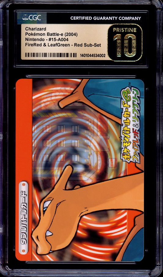 2004 Pokémon Japanese E-Battle Firered & Leafgreen Charizard (Red) Psychic Mily #A003 CGC 10 PRISTINE
