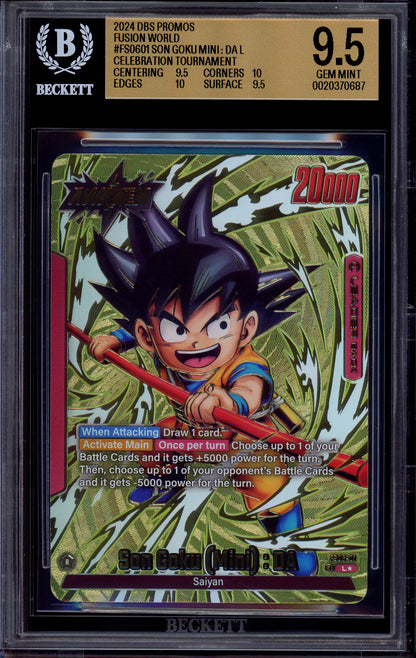 2024 Dragon Ball Super Fusion World Daima Celebration Event Son Goku (Mini) DA #FS06-01 BGS 9.5 GEM MINT