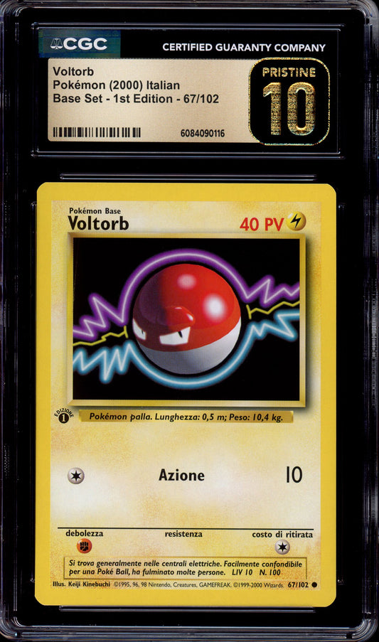2000 Pokémon Game Italian 1st Edition Voltorb #67 CGC 10 PRISTINE