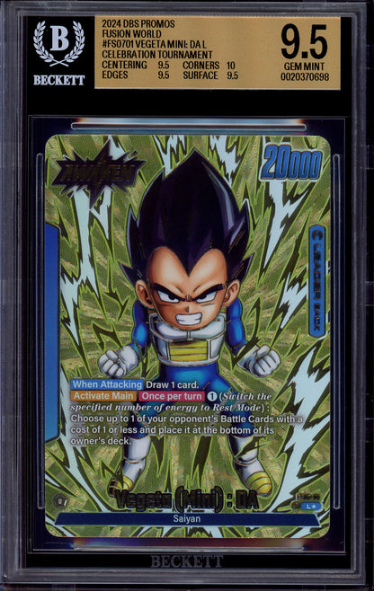 2024 Dragon Ball Super Fusion World Daima Celebration Event Vegeta (Mini) DA #FS07-01 BGS 9.5 GEM MINT