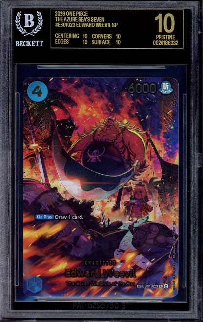 2026 One Piece OP14-EB04 Special Alternate Art Edward Weevil #023 BGS 10 BLACK LABEL