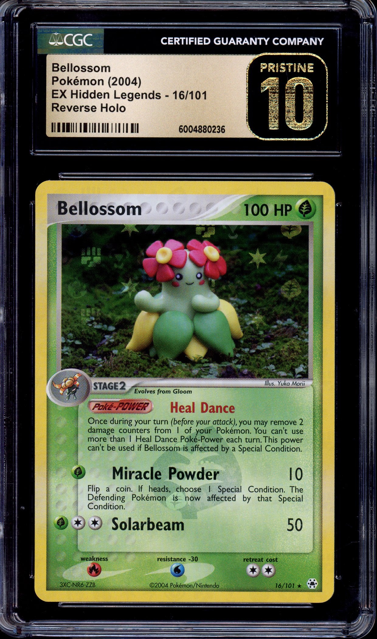2004 Pokémon EX Hidden Legends Bellossom-Reverse Foil #16 CGC 10 PRISTINE
