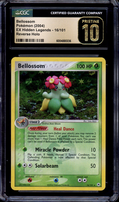 2004 Pokémon EX Hidden Legends Bellossom-Reverse Foil #16 CGC 10 PRISTINE