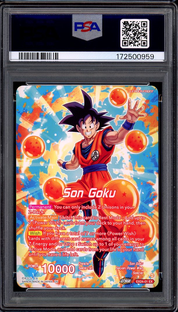 2024 Dragon Ball Super Premium Anniversary Box Son Goku, Story of a Forming Wish #EX24-01 PSA 10 GEM MINT