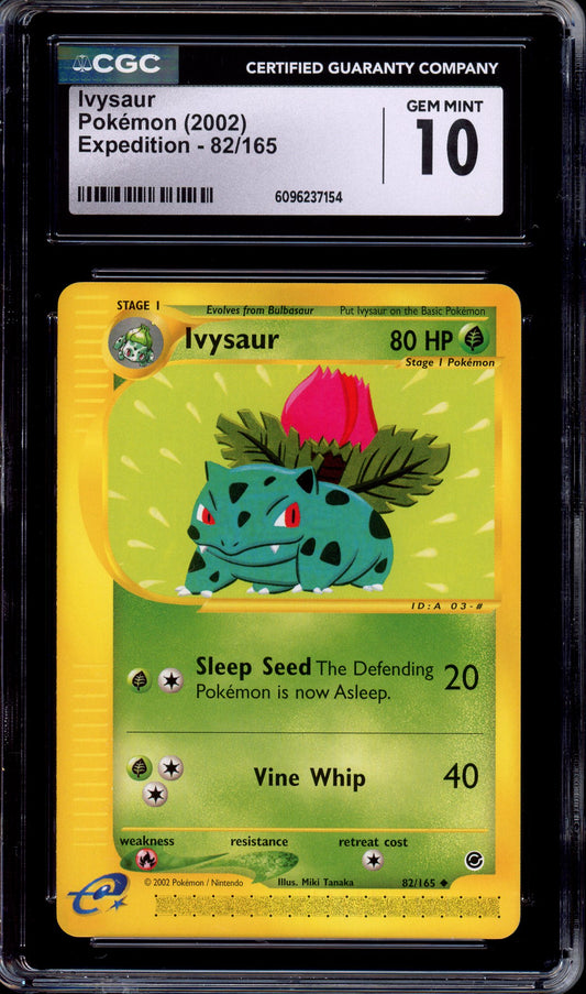 2002 Pokémon Expedition Ivysaur #82 CGC 10 GEM MINT