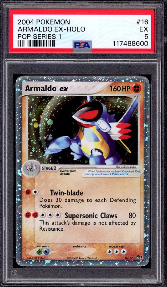 2004 Pokémon Pop Series 1 Armaldo EX-Holo #16 PSA 5 EX
