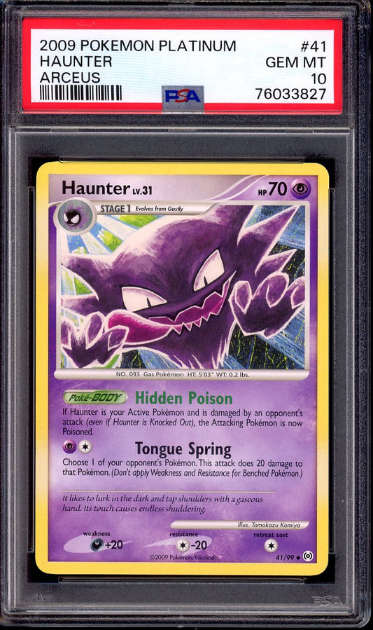 2009 Pokémon Platinum Arceus Haunter #41 PSA 10 GEM MINT