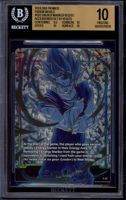 2024 Dragon Ball Super Fusion World Accessories Set 02 Vegito Energy Marker #E-02 BGS 10 PRISTINE