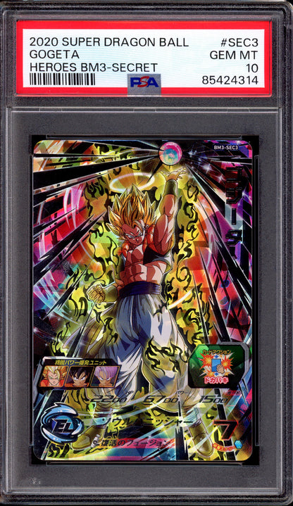 2020 Super Dragon Ball Heroes Big Bang Mission 3 Secret Gogeta #SEC3 PSA 10 GEM MINT