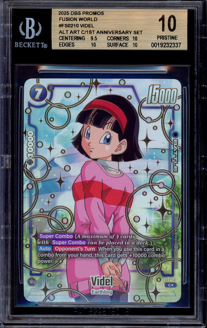 2025 Dragon Ball Super Fusion World 1st Anniversary Set Videl #FS02-10 BGS 10 PRISTINE